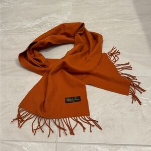 100% Cashmere Fringed Scarf Made in England